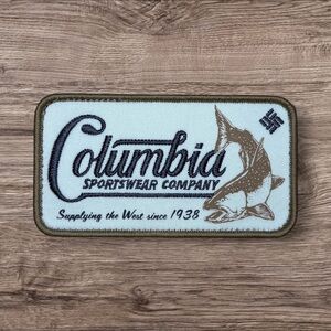Columbia White and Black Logo Patch